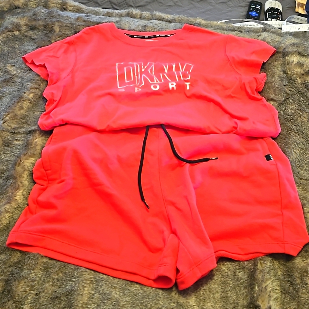 Pink DKNY Sport short set